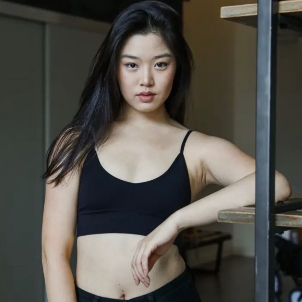 NEW Low Back Seamless Bralette - Black